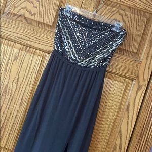 Strapless maxi dress